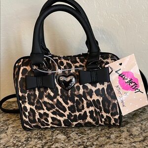 NWT Betsey Johnson Crossbody Leopard Print Purse